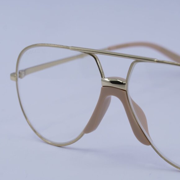 Gucci GG0432S 001 Sunglasses Gold Aviator Frame, Transparent Lenses main image 11